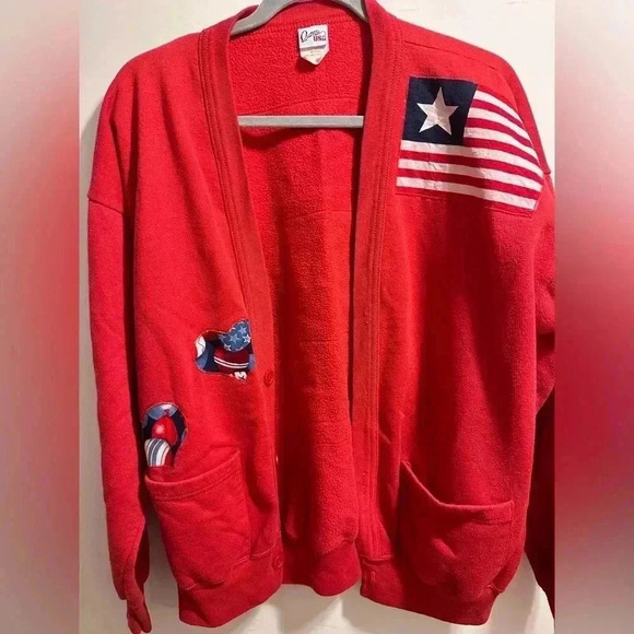 Vintage Button Up Patchwork Sweater Size Large - Picture 1 of 12